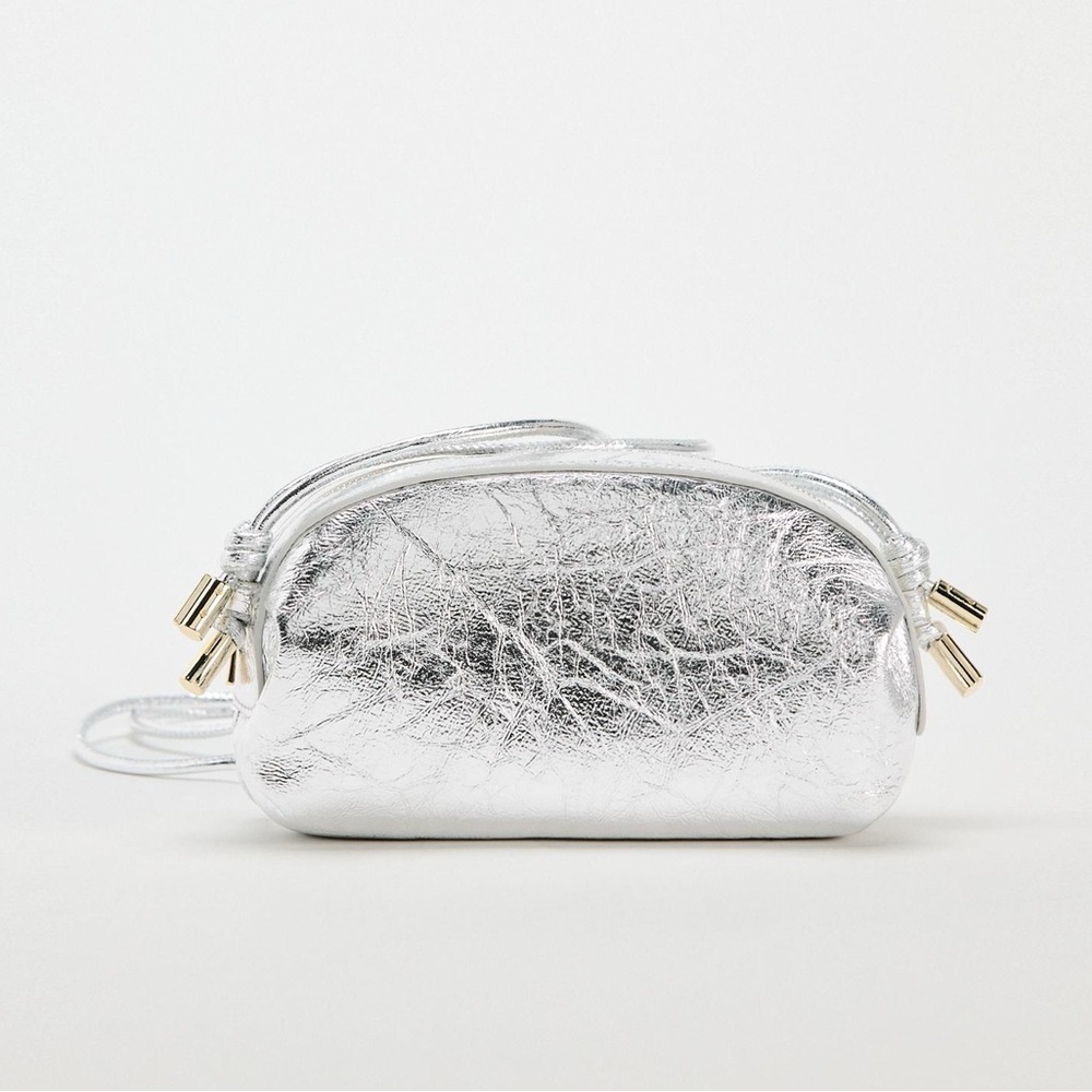 NWOT Zara Metallic Crossbody Bag